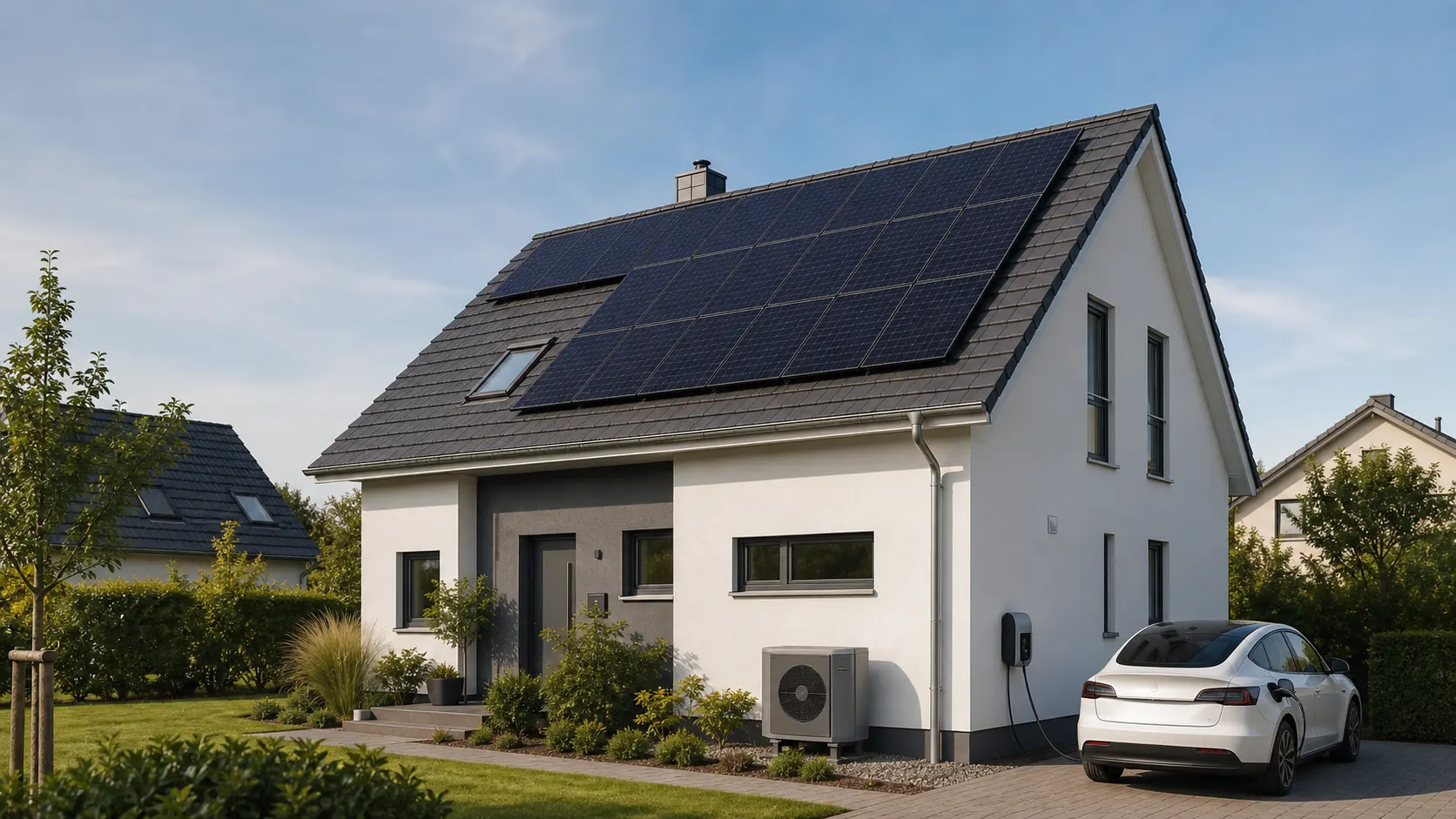 Einfamilienhaus mit Photovoltaikanlage, Wärmepumpe und Wallbox